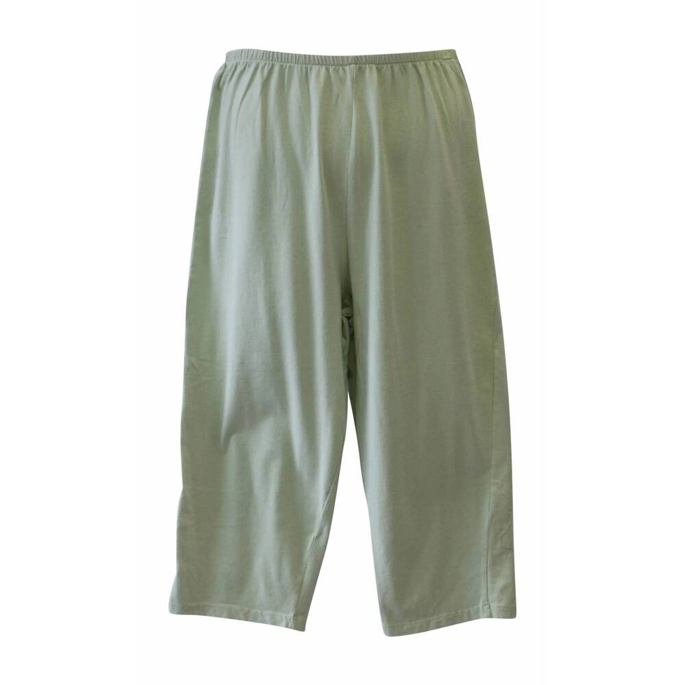 NEW LIZ AND JANE women's cotton capri leggings - plus in light green